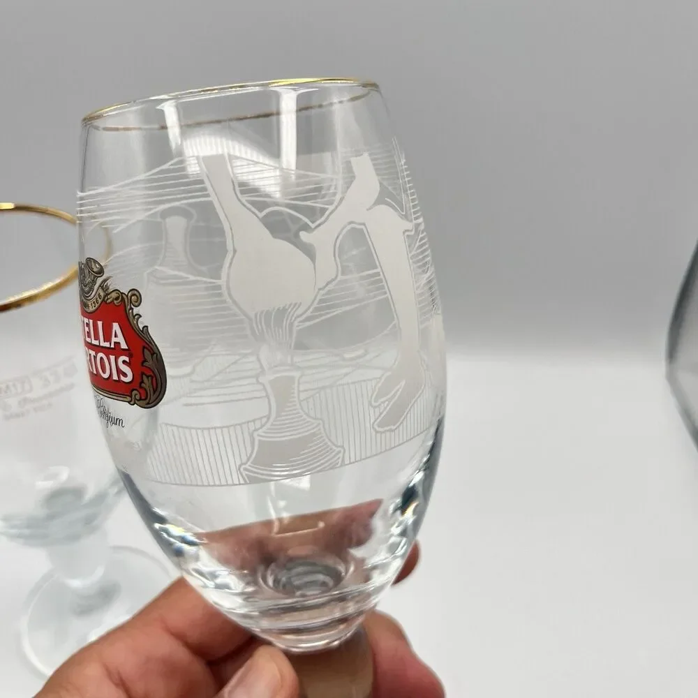 STELLA ARTOIS Belgium 33cl Glass Stem Barware - Set Of 2